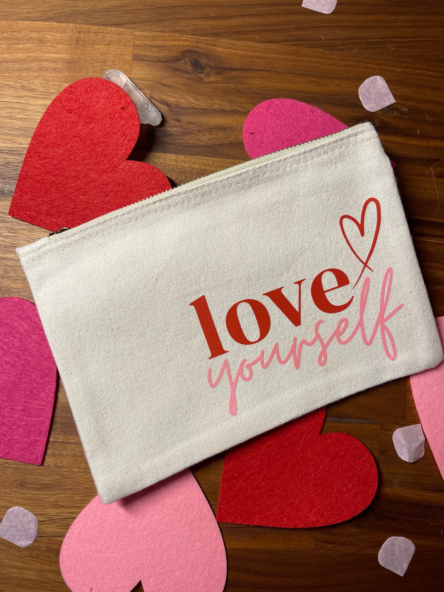 Love yourself makeup bag