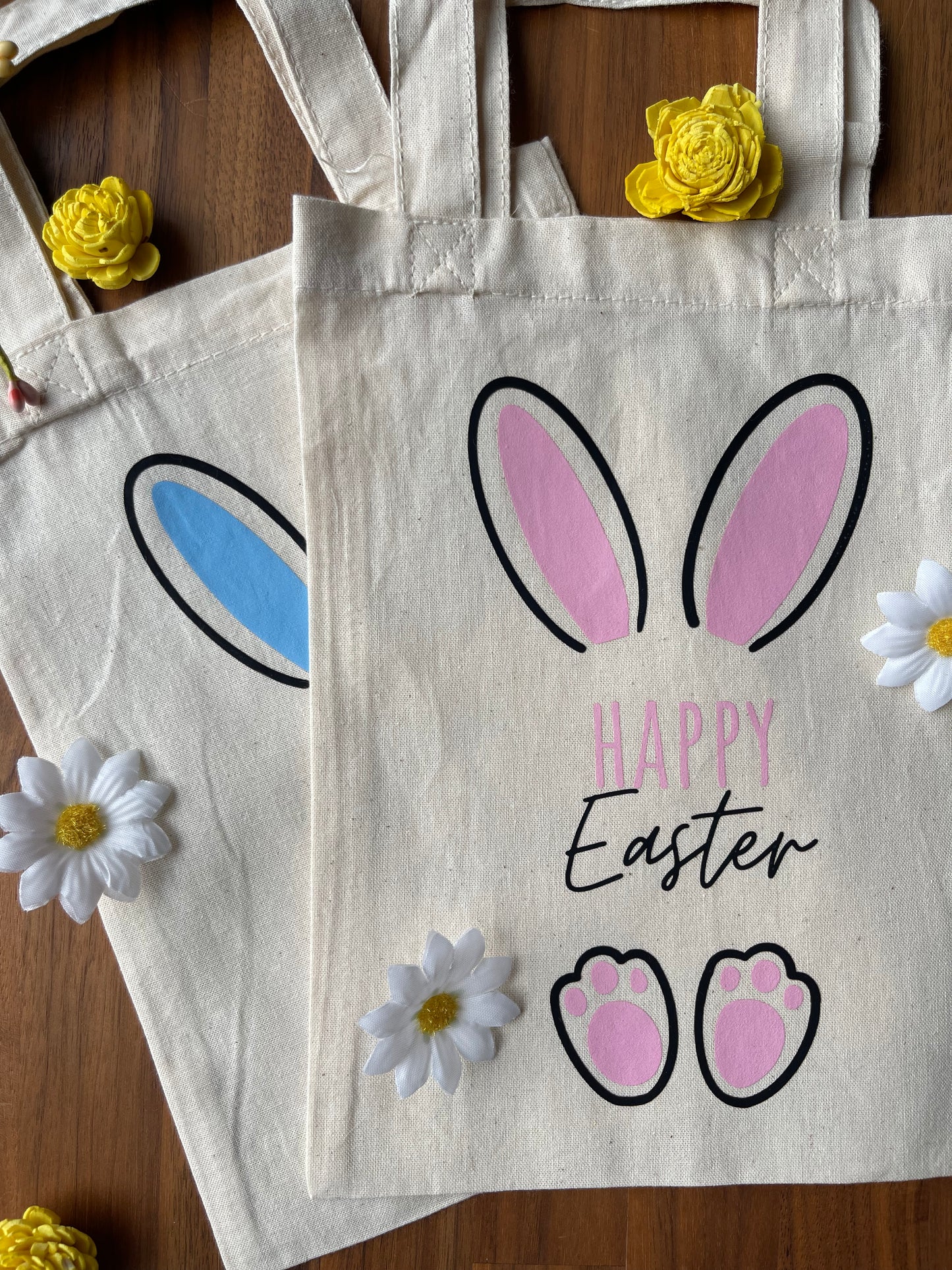 Happy Easter bunny mini tote bags