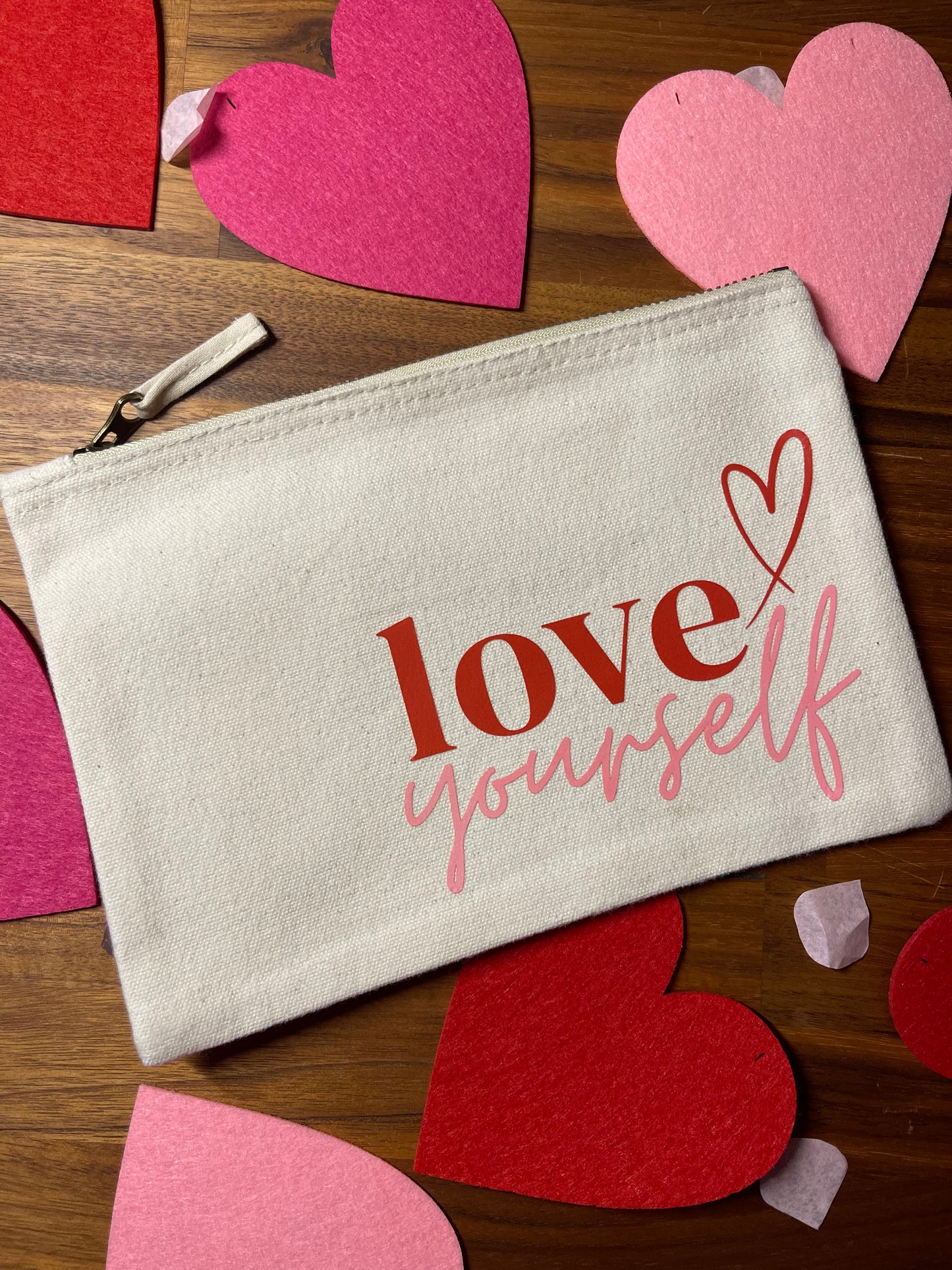 Love yourself makeup bag